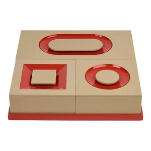 Beige Red Decorative Storage Box Geometric Design Home Organizer Storage Box Modern Handmade Decorative Organizer for Jewelry