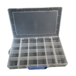 Wholesale Adjustable 24 Compartment Plastic Storage Box