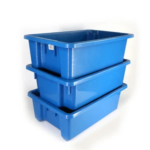 Large Heavy Stacking Loads Nestable Plastic Crate For Efficient Storage And Moving Plastic Containers With Nesting Feature