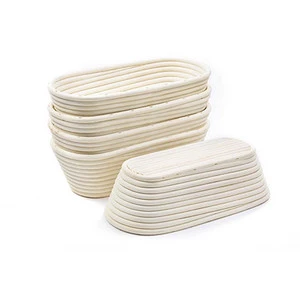 Vietnam Wholesaler Brand New Eco-friendly Wicker Rattan Oval Bread Basket with Linens