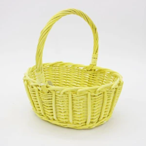 Cheap and Eco-friendly Wicker Handmade Woven Small Flower and Fruit Baskets with Multiple Colors
