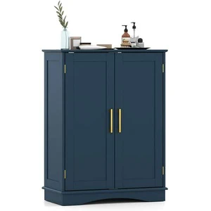 Decorative Storage Cabinet with Solid wood, 1 Drawer, and Adjustable Shelving Ideal for Boho, Modern, or Coastal Homes