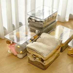 Modern Multifunction Sustainable 10-20L Transparent Plastic Jewelry Box for Kitchen Toy Clothing Food Storage & Shoe Rack