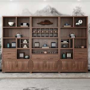 Modern Simple Antique Design Wooden Bookshelf New Decorative Storage Cabinet for Home School Hotel or Apartment Use