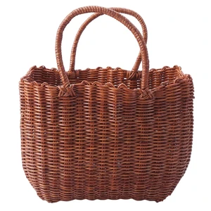 TienPhong Wholesale 2025 Tote Basket Basket Wicker Picnic Storage Woven Fruit Rattan Hamper Country Easter Baskets