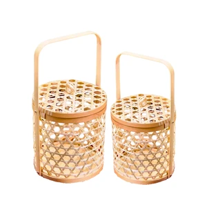 New Collection Bulk Quantity Bamboo Baskets Hampers Storage Bins And Bags Eco Friendly Packing For Gifts