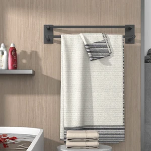 Double Layer Stainless Steel Towel Rack For Bathroom, No-hole Kitchen Storage Rack Hotel Towel Holder Storage Rack