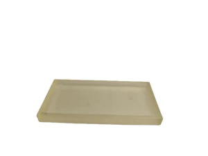 Frosted Translucent Light Yellow Resin Rectangular Bathroom Vanity Tray Decor Storage Plate Storage Organizer Plate Storage Tray