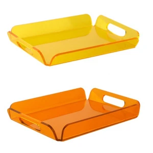 Factory Custom Color Acrylic Storage Tray Serving Tray