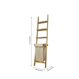 Customized Modern Wooden Wall Mounted Double Tier Shelving Plant Stand Bathroom Organizer Storage Decor Gift