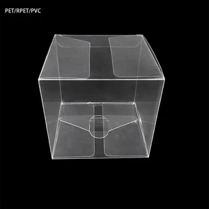 Transparent Recycled Materials PVC & PET Customizable Square Packaging Boxes For Retail Gifts