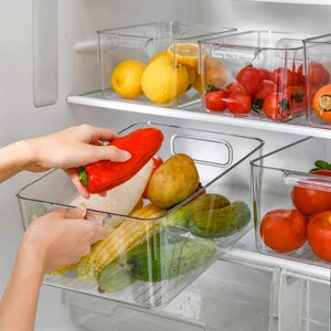 CAI YA Yuanbao Type Transparent Storage Box PE Plastic Refrigerator Storage Container