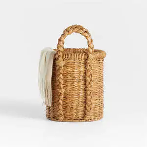 Modern Design Rattan Basket Natural Color Big Basket for Home Clothing Storage Rattan Basket Hot Sale Indian Rattan Handicrafts