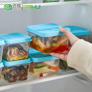 Multi-Functional Kitchen Fruit Vegetable Meat Storage Box Transparent Plastic Refrigerator Food Container Organizer With Lid