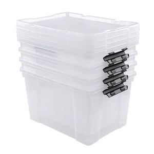Spacious Transparent Plastic Storage Box for Bedroom Clothes Quilts Camping and Car Trunk Organization