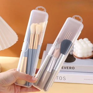 Makeup Brush Storage Box, Dustproof with Lid, Pencil Case, Eyeshadow Brush and Eyebrow Pencil Organizer, Toothbrush Storage Box
