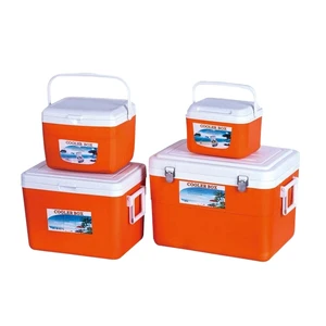 Wholesale Modern Insulated Ice Chest Cooler Box Set 5L 13L 26L 45L Capacities Food Safe Orange Blue Plastic For Outdoor Storage