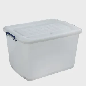 Large Capacity Hot Sale Plastic Storage Box with Wheels Durable Plastic Storage Container