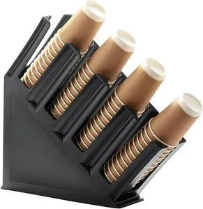 Plastic Non-Folding Standing Milk Tea Shop Four-Layer Coffee Milk Tea Cup Rack Cup Dispenser Disposable Paper Cup Storage