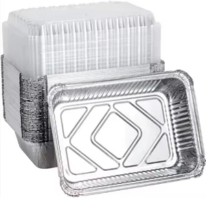 CB61 8700ml Barbecue Packaging Container Silver Aluminum Disposable Tray Baking Wedding Food Tray Full Size Roaster Steam Pan
