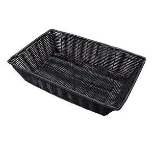 American Standard W12 X L18 X D3.5 Custom Sizes Synthetic Wicker Basket, Customized Colors Rattan Basket, Plastic Wicker Basket