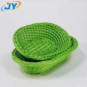 Versatile Plastic Rattan Storage Basket For Living Room For Bread Fruit Vegetables Snacks