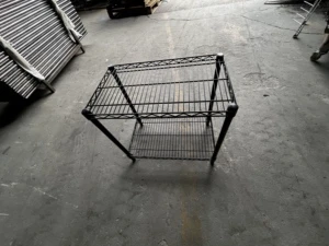 Black 2-Tier Wire Shelving Unit, Adjustable Heavy-Duty Storage Rack for Kitchen, Pantry & Home