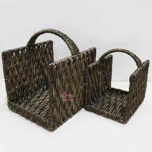 High Quality Vietnam Seagrass Rope Handmade Storage with Handle Woven Basket for Kitchen & Laundry Artex Dong Thap