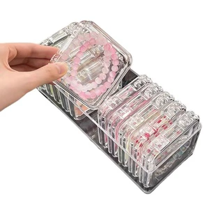 12 Pcs Eco-Friendly 3mm Thick Clear Acrylic Waterproof Lightweight Travel Cases with Transparent Box for Display