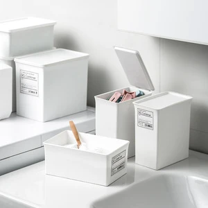 Rectangle Plastic Detergent Power Organizer Box Laundry Powder Storage Container Washing Powder Bin With Lid