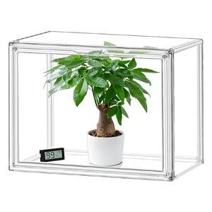 DAYOOH Durable Tabletop Portable Greenhouse Transparent Stackable Acrylic Indoor Mini Greenhouse for Plants Nursery Germination
