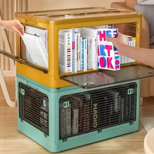 DAYOOH Multi-functional Indoor Outdoor Storage Bin Portable Toys Books Organizer Removable Foldable Plastic Storage Box