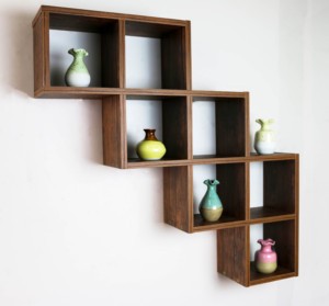 Household Storage Cabinets Wall Mounted Rack Creative Modern Wood Art Display Shelves Bookcase Decorative Bookshelf for Living