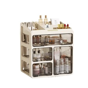 Drawer Type Desktop Storage Box Multi Layer Transparent Dormitory Student Stationery Book Organizer Cosmetics Storage Box
