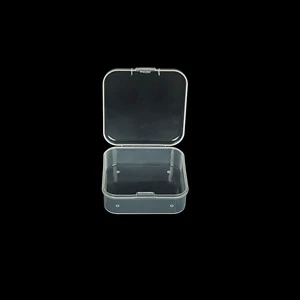 Square Pp Plastic Storage Box 5.5Cm Transparent With Lid For Parts Jewelry Card Storage