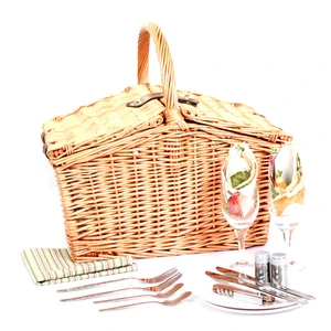 Most Popular Willow Rattan Picnic Basket Hot Selling Outdoor Wicker Basket