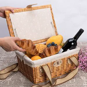 JY Basket Rope Storage Rattan Seagrass Picnic Cotton Stair Wicker Baskets