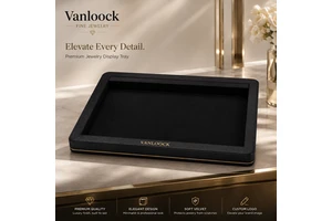 Premium Jewelry Display Tray Black Velvet Showcase Organizer Custom Logo Ring Earring Necklace Display For Retail Store