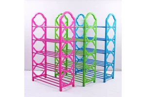 2025 New Hot Product China Factory's Modern 5-Tier Shoe Rack Simple Plastic Organizer and Stylish