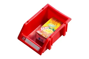 Mini Strong Plastic PP Storage Bin Box Square Shape for Mobile Trolleys and Shelving Bays for Toys