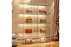 Xing You Luxury Plastic Acrylic Transparent Dustproof Modern Eco-Friendly Multifunction Bag Storage Rack with 3-6L Capacity