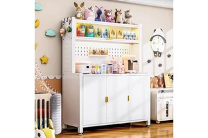Space-Saving Steel Sideboard Multifunctional Storage Buffet For Small Apartments