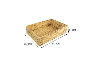 Home Decor Basketry Rattan Seagrass Hanging Wicker Laundry Rolling File Cabinet Water Hyacinth Storage Basket