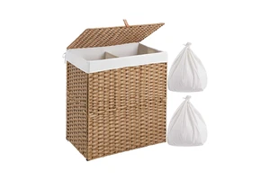 High Quality Wicker Laundry Baskets Rattan Storage Basket with Lid