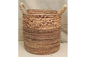 Set of 4 Banana Bark Braid Water Hyacinth Woven Baskets-Multifunctional Flexible Komodoin by Indonesia Eximbank PDBS2323