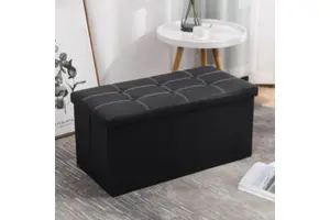 Chengjun 76*38*38cm Large Capacity Round Velvet Footrest Pouf Coffee Table Organizer Home Decor USE Storage Bench Stool Ottoman