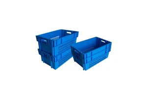 Wholesale Plastic Stackable Basket Plastic Nestable Crate For Transport Vegetable Fruit Moving Basket