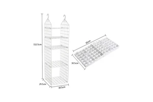 New Household Foldable Plastic Storage Box Space-Saving Decorative Rack for Wardrobes
