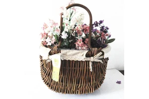 Flower Girl Baskets Rattan Flower Basket Wicker Basket for Flower