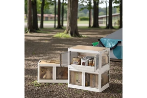 Customized Plastic Storage Boxes with Lid Five Doors Large Foldable Storage Containers Stackable Clear Plastic Organizer Box